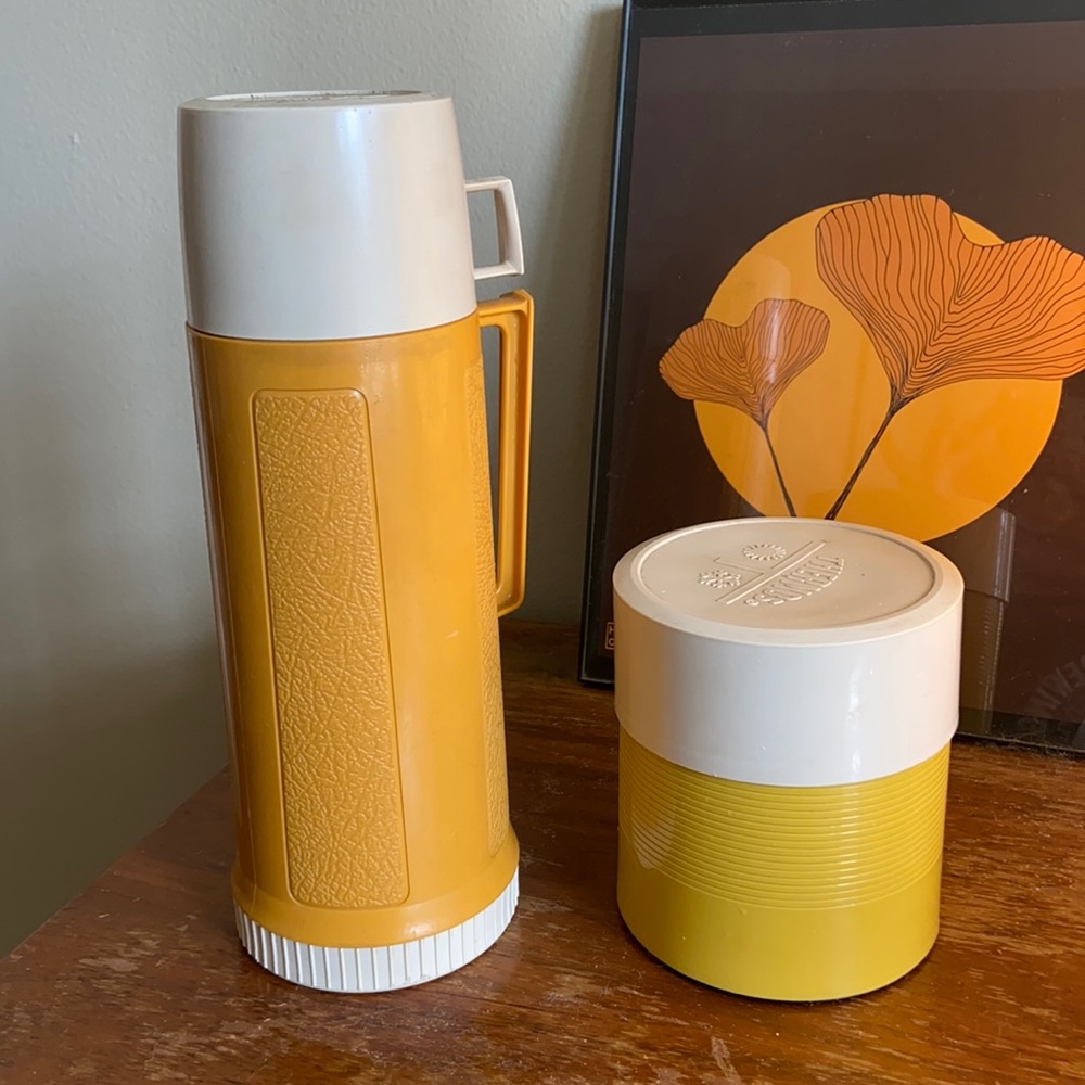 *vintage* thermos- SET OF 2
